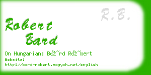 robert bard business card